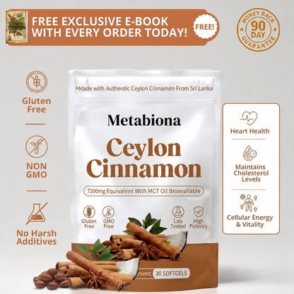 Metabiona Ceylon Cinnamon Complex, High Strength with MCT Oil