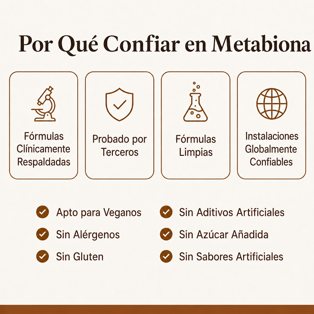 Metabiona Complejo de Canela de Ceilán, Alta Concentración con Aceite MCT